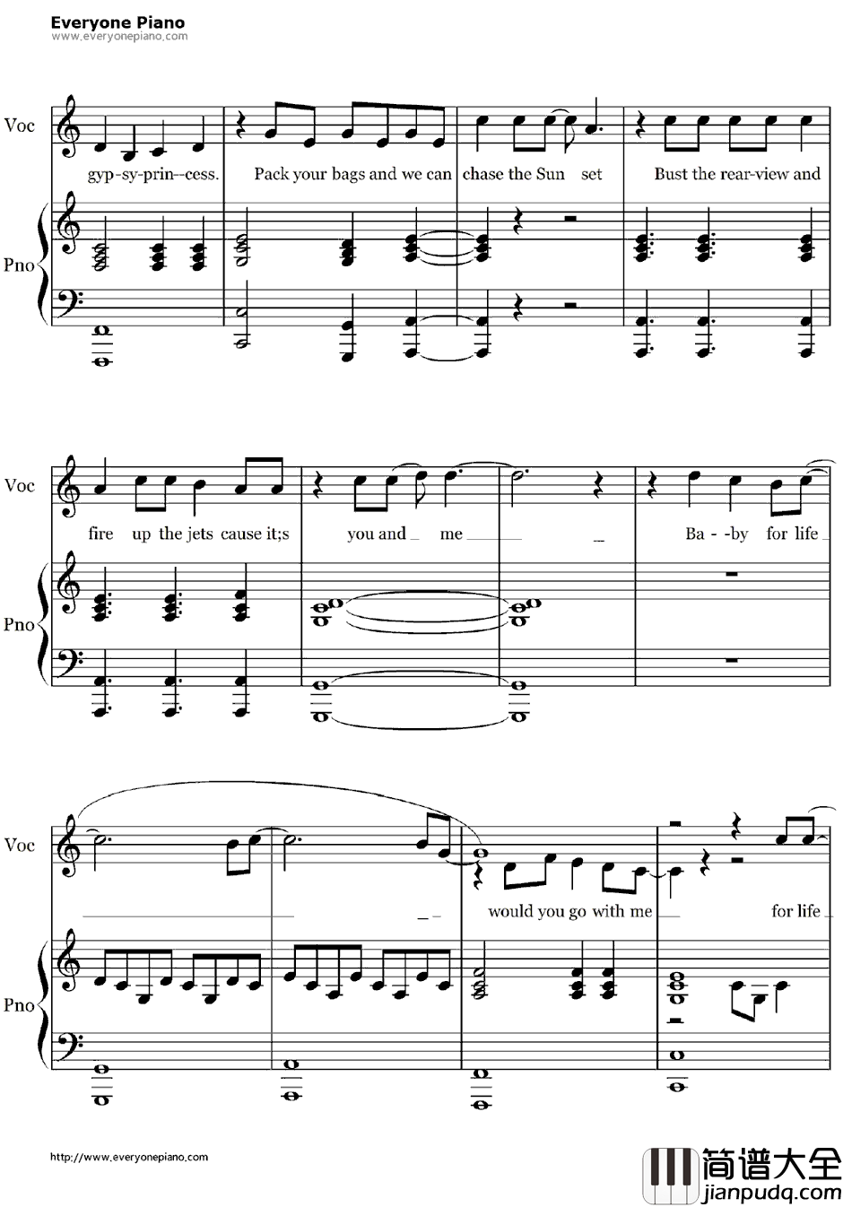 Gypsy钢琴谱_LadyGaga