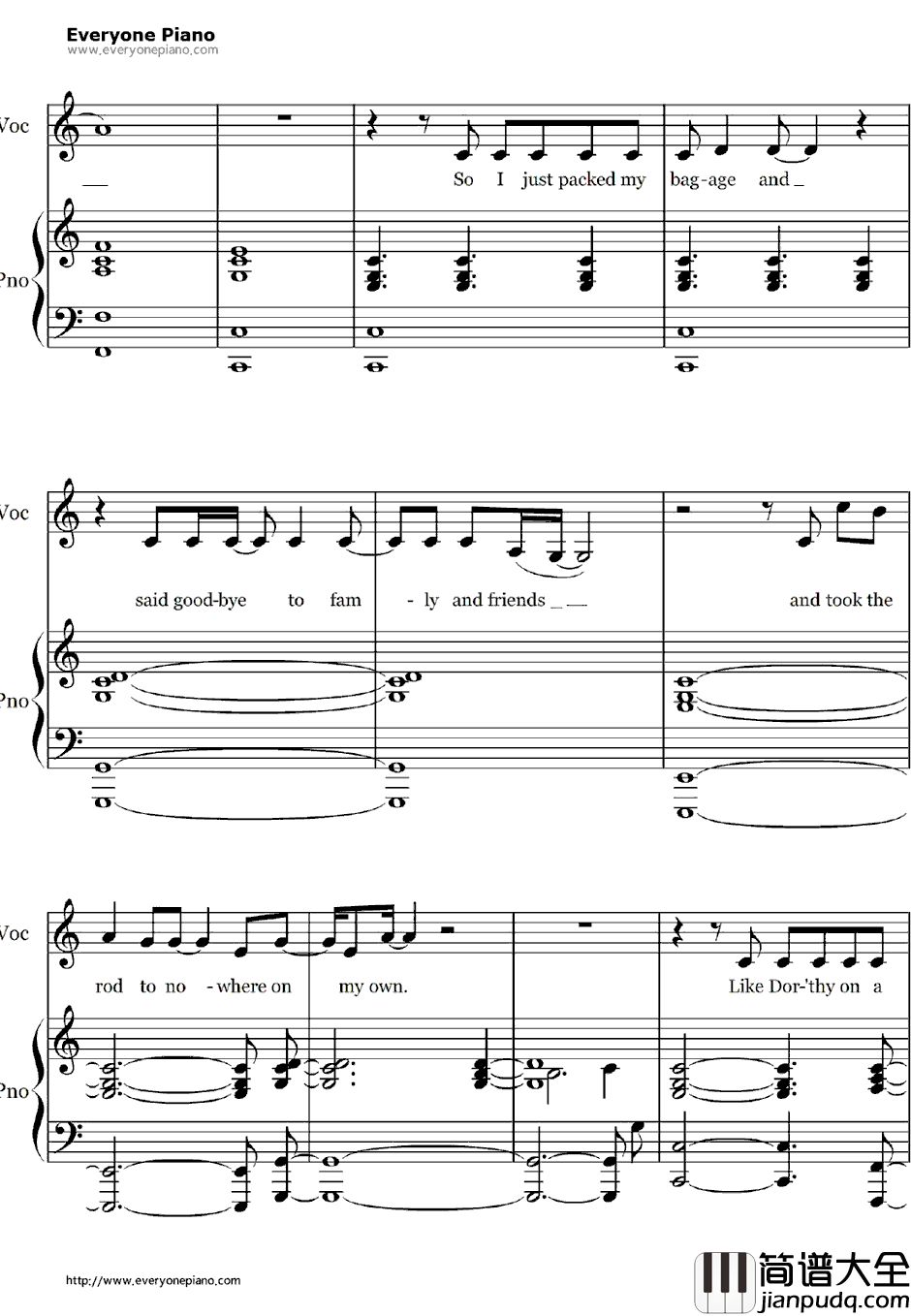 Gypsy钢琴谱_LadyGaga