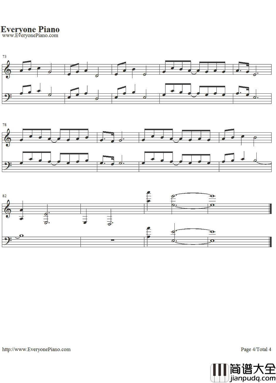 栄の活躍钢琴谱_松本晃彦_SakaeinAction_夏日大作战OST_サマーウォーズOST