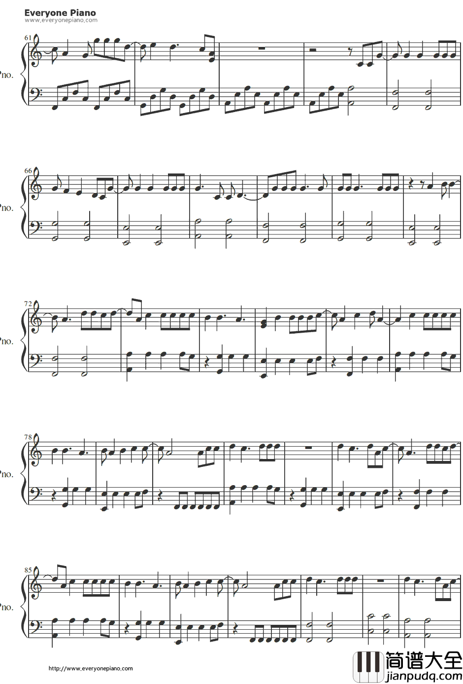 Let_Go_For_Tonight钢琴谱_Foxes