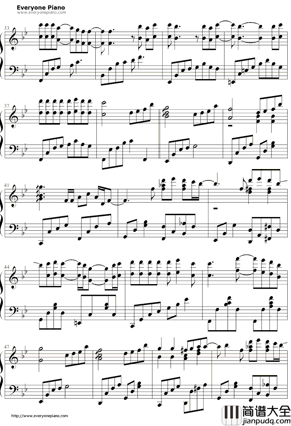 再见钢琴谱_孝琳(Sistar)_来自星星的你插曲