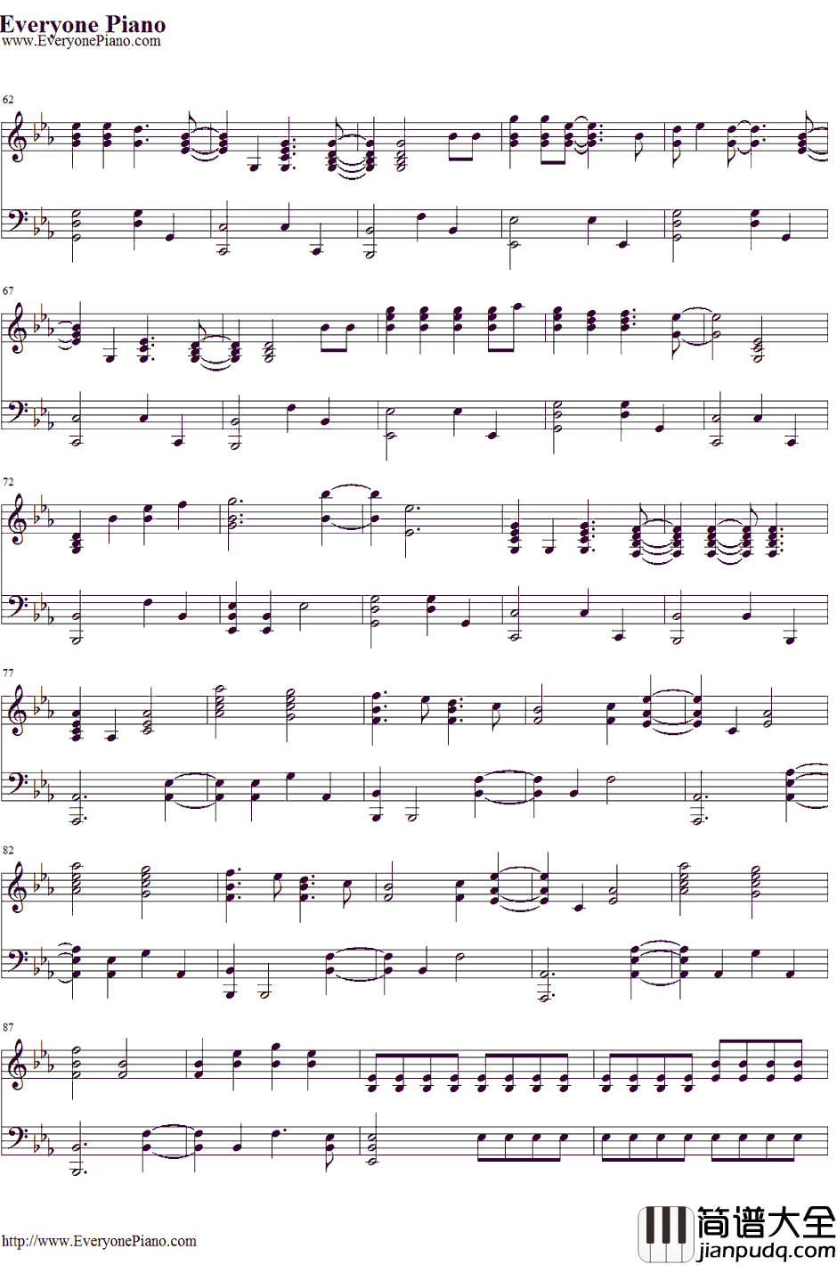 Fix_You钢琴谱_Coldplay