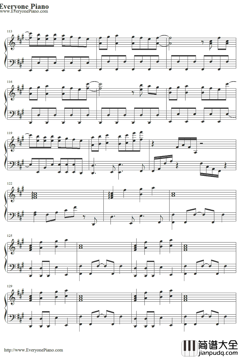 恋色マスタースパーク钢琴谱_东方Project_东方封魔录