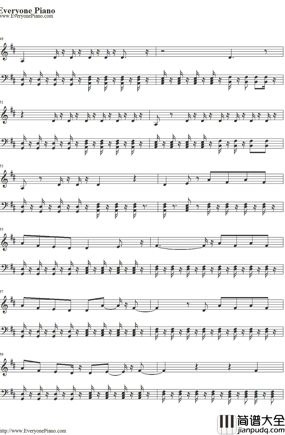 Live_While_We're_Young钢琴谱_OneDirection