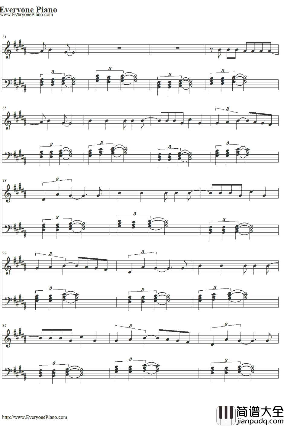 Your_Body钢琴谱_ChristinaAguilera