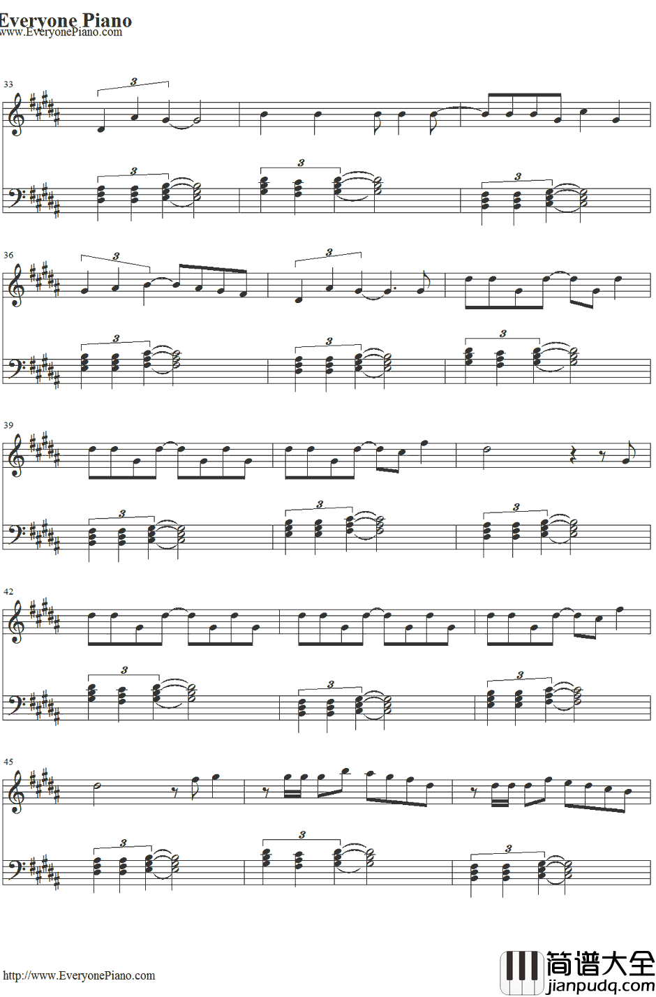 Your_Body钢琴谱_ChristinaAguilera