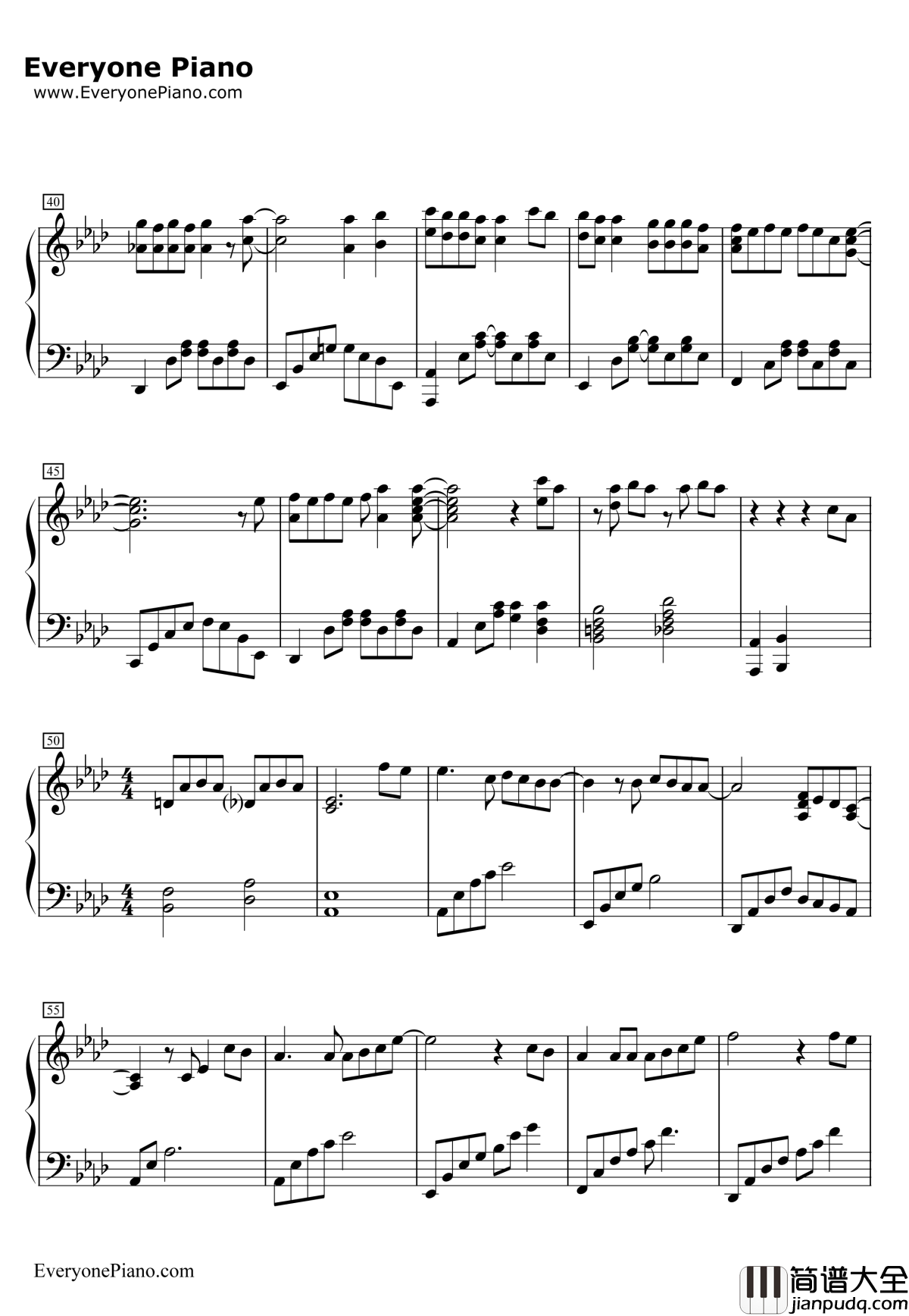 手纸～拝启十五の君へ～AngelaAki钢琴谱_AngelaAki_手纸～拝启十五の君