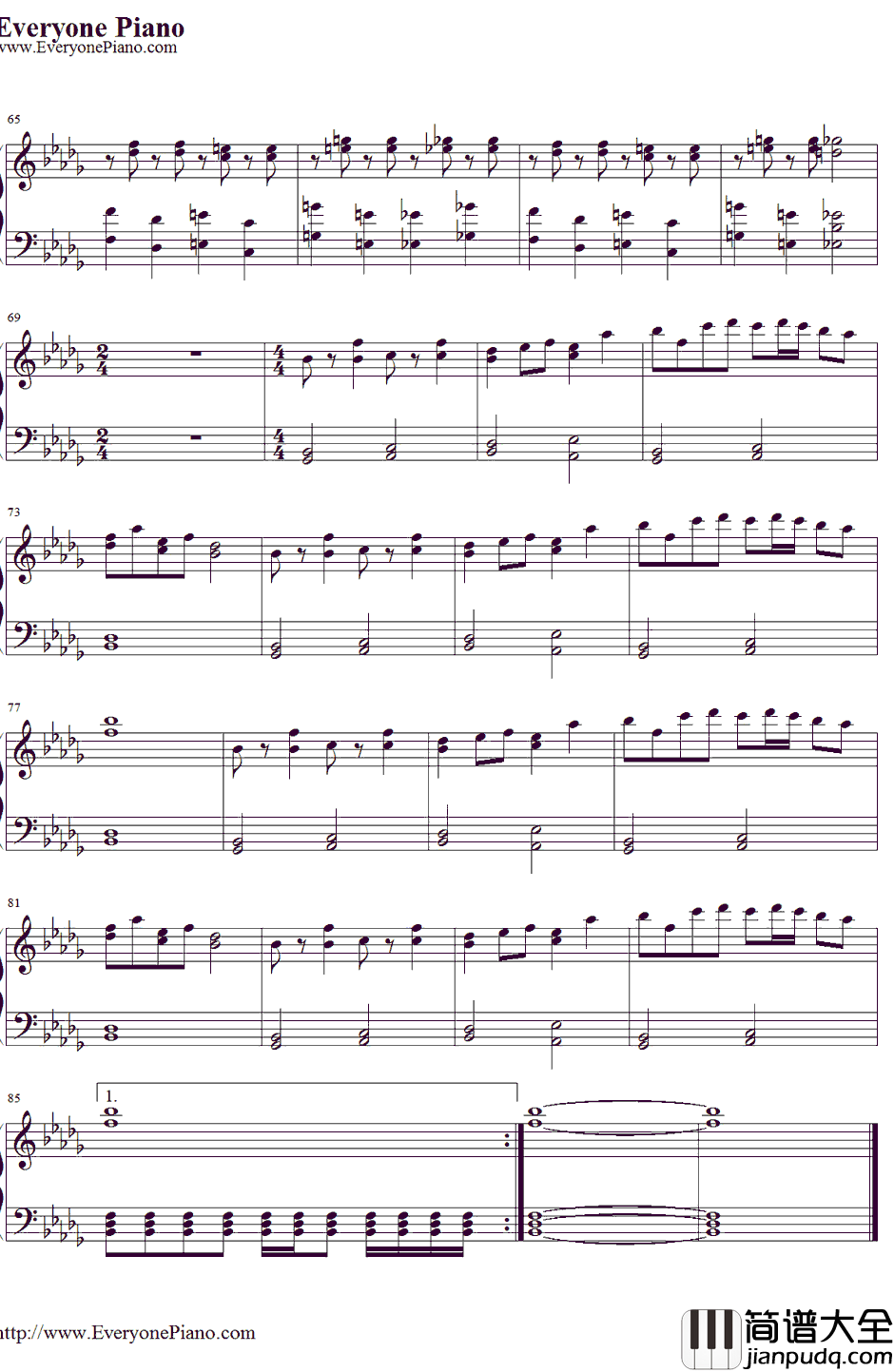 U.N.オーエンは彼女なのか?钢琴谱_东方Project_东方红魔乡