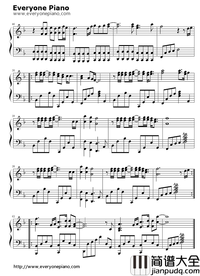 海阔天空钢琴谱_Beyond_海阔天空