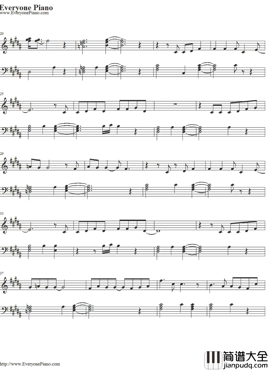 Honeymoon_Avenue钢琴谱_ArianaGrande