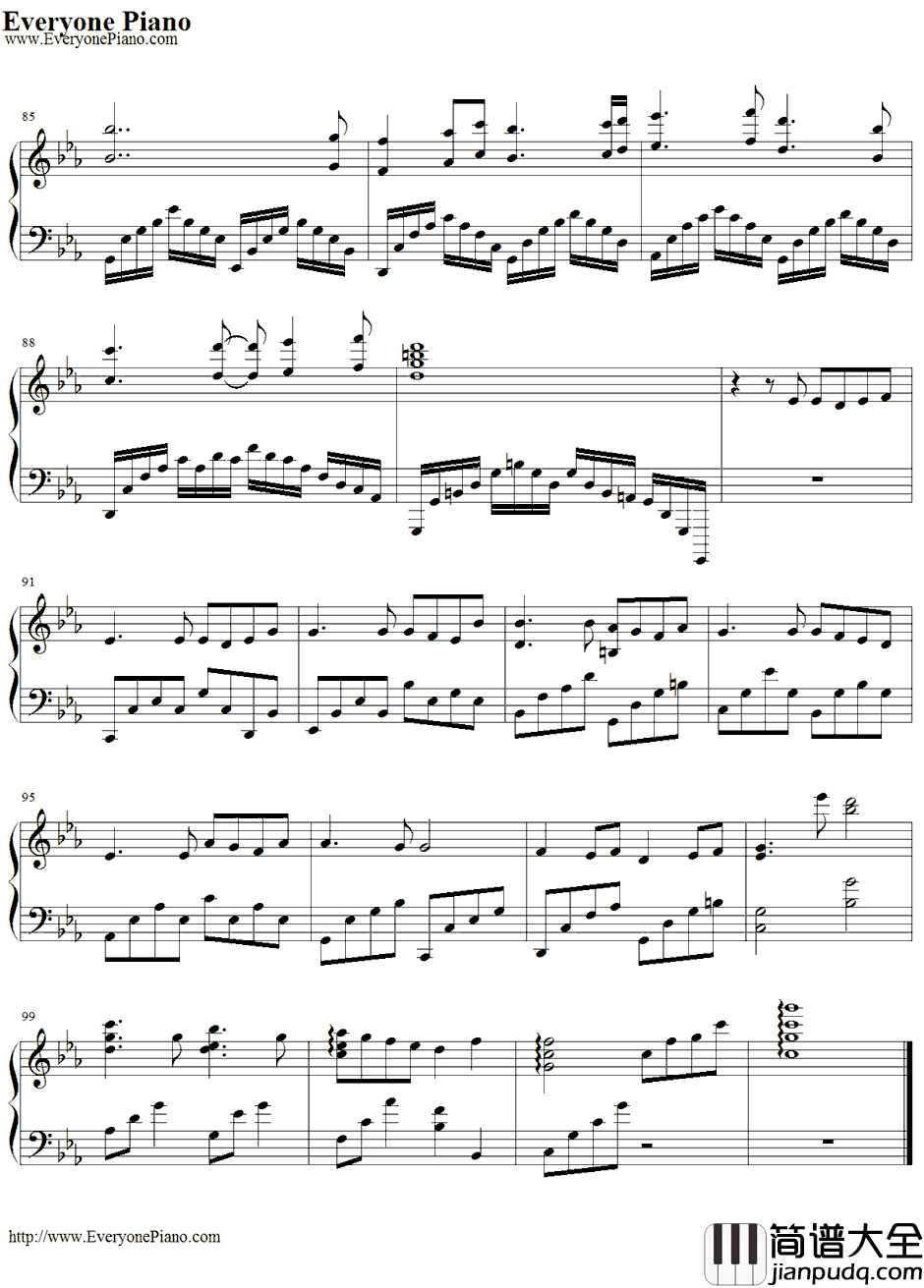 空は高く风は歌う钢琴谱_春奈るな_Fate／ZeroED2