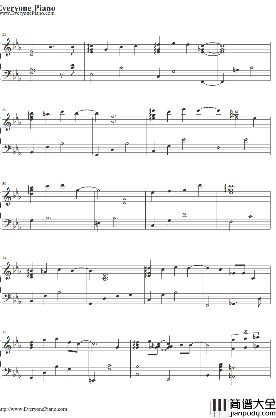 さよならは言わない钢琴谱_小田和正_不要说再见_小田和正