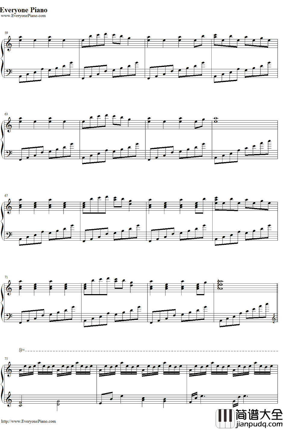 竹取飞翔　～Lunatic_Princess钢琴谱_东方project_东方永夜抄～ImperishableNight.BGM