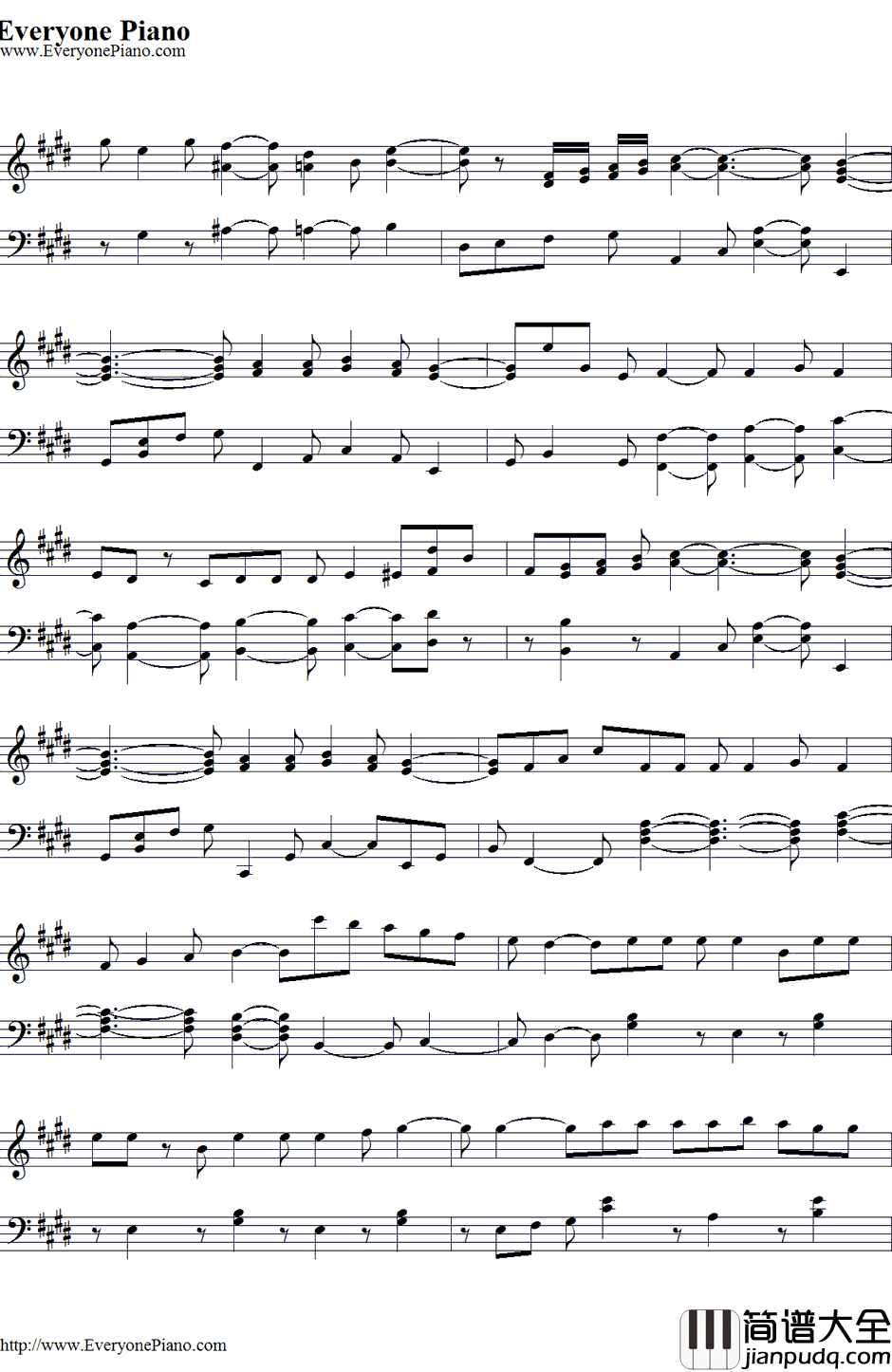 まわる地球ロンド钢琴谱_浪川大辅　_ヘタリアTheBeautifulWorld主題歌