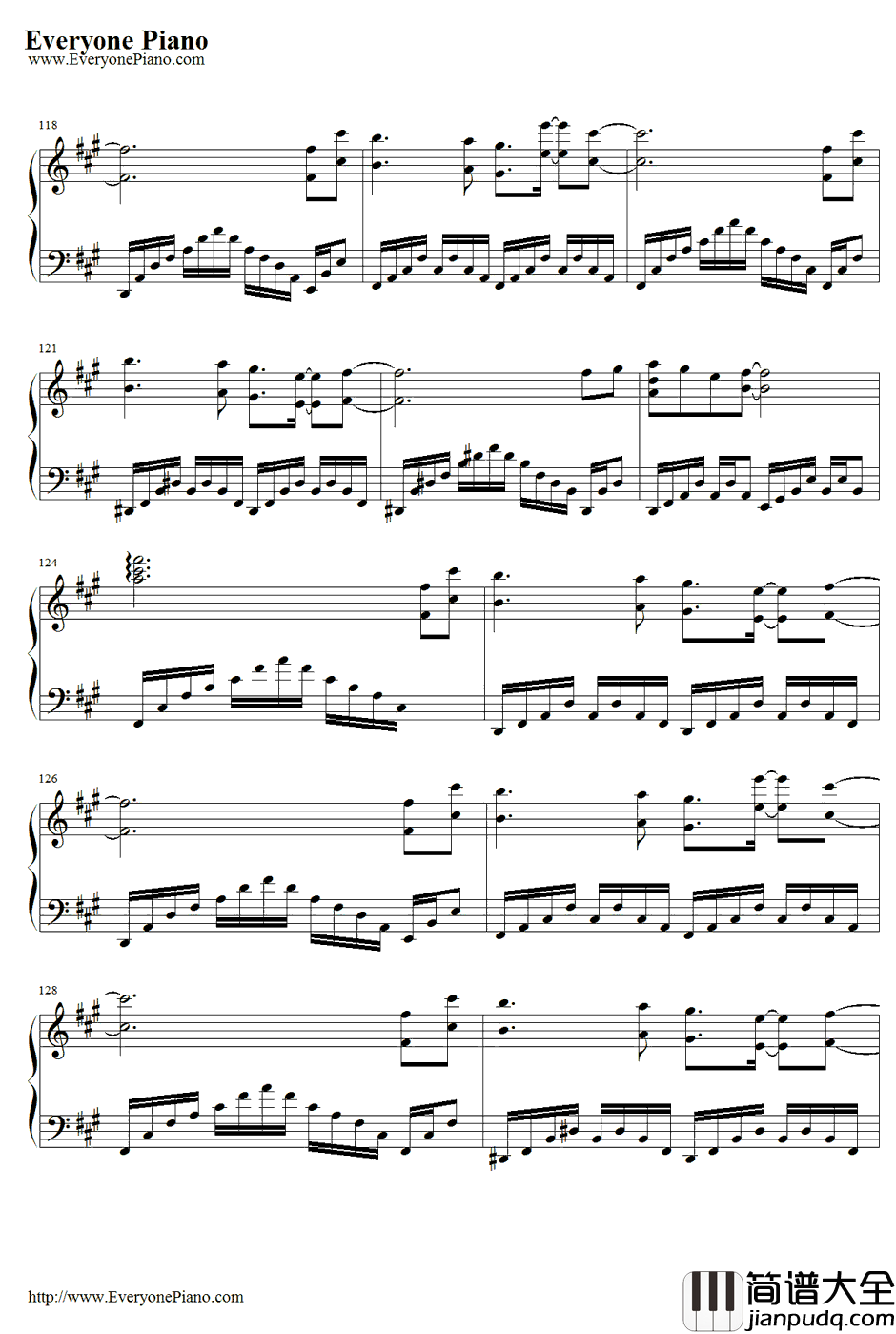 亡き王女の為のセプテット钢琴谱_东方Project_东方红魔乡～theEmbodimentofScarletDevil.主题曲