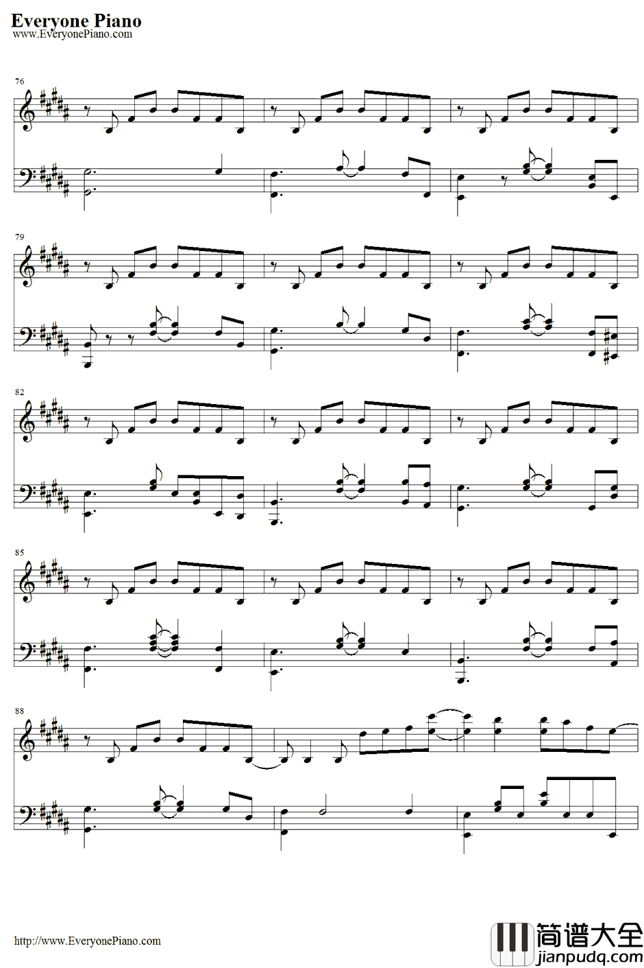 Payphone钢琴谱_Maroon5ft.WizKhalifa