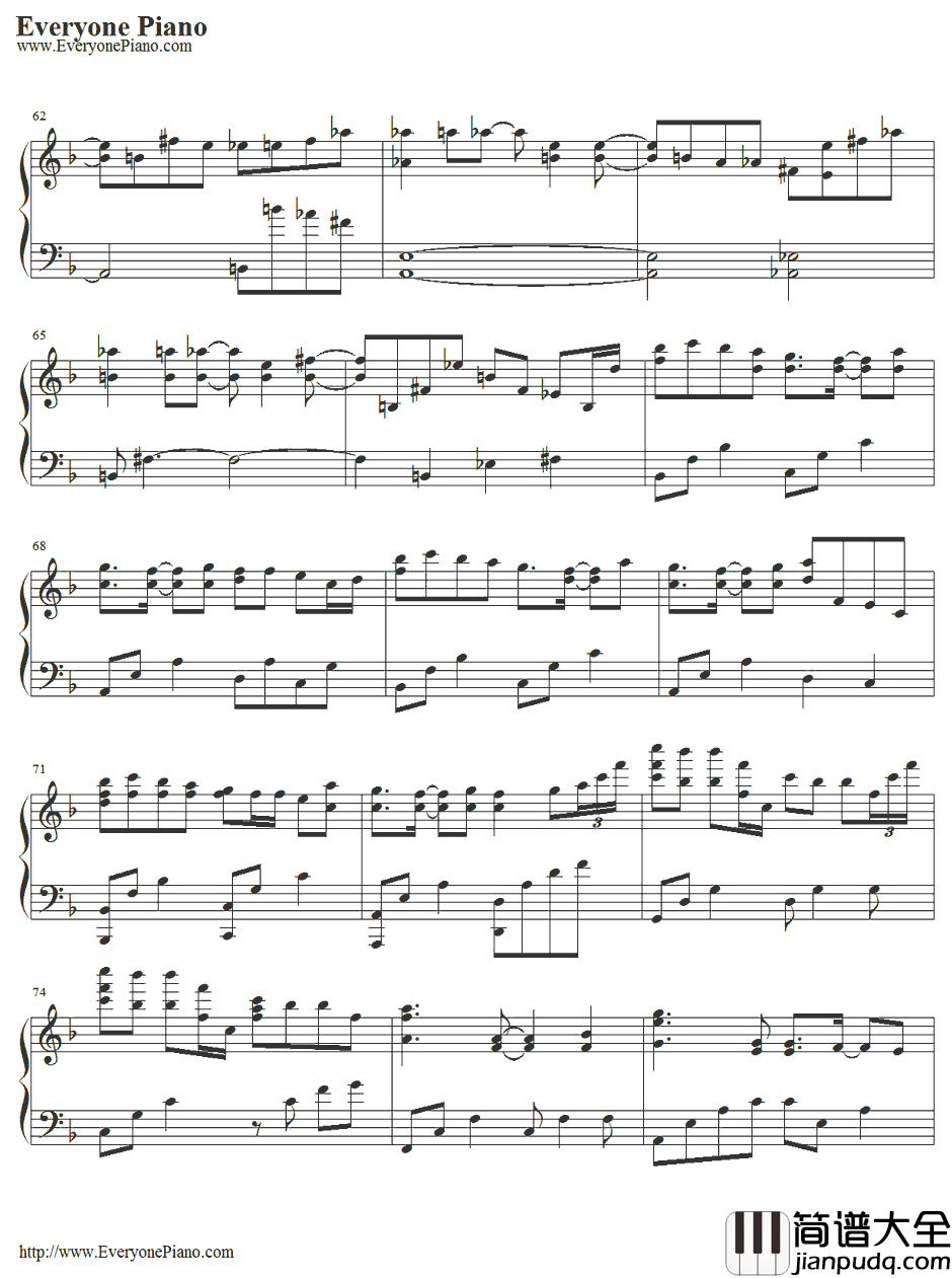 さよならのかわりに钢琴谱_つぐみ寮寮生会合唱団_青空下的约定ED