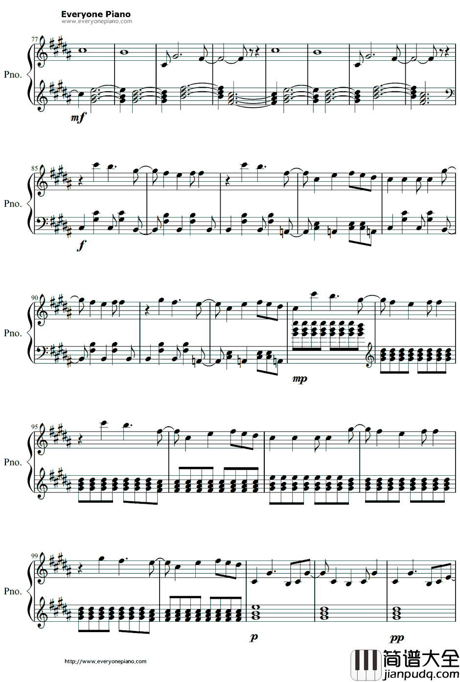 Ordinary_Love钢琴谱_U2_U2_曼德拉：漫长自由路OST