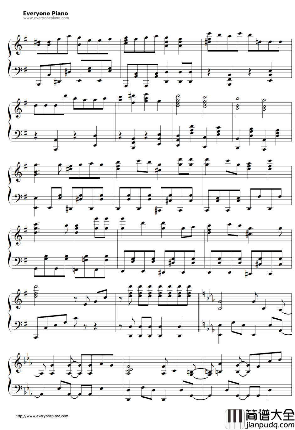 ヒャダインのじょーじょーゆーじょー钢琴谱_ヒャダイン_日常OP2