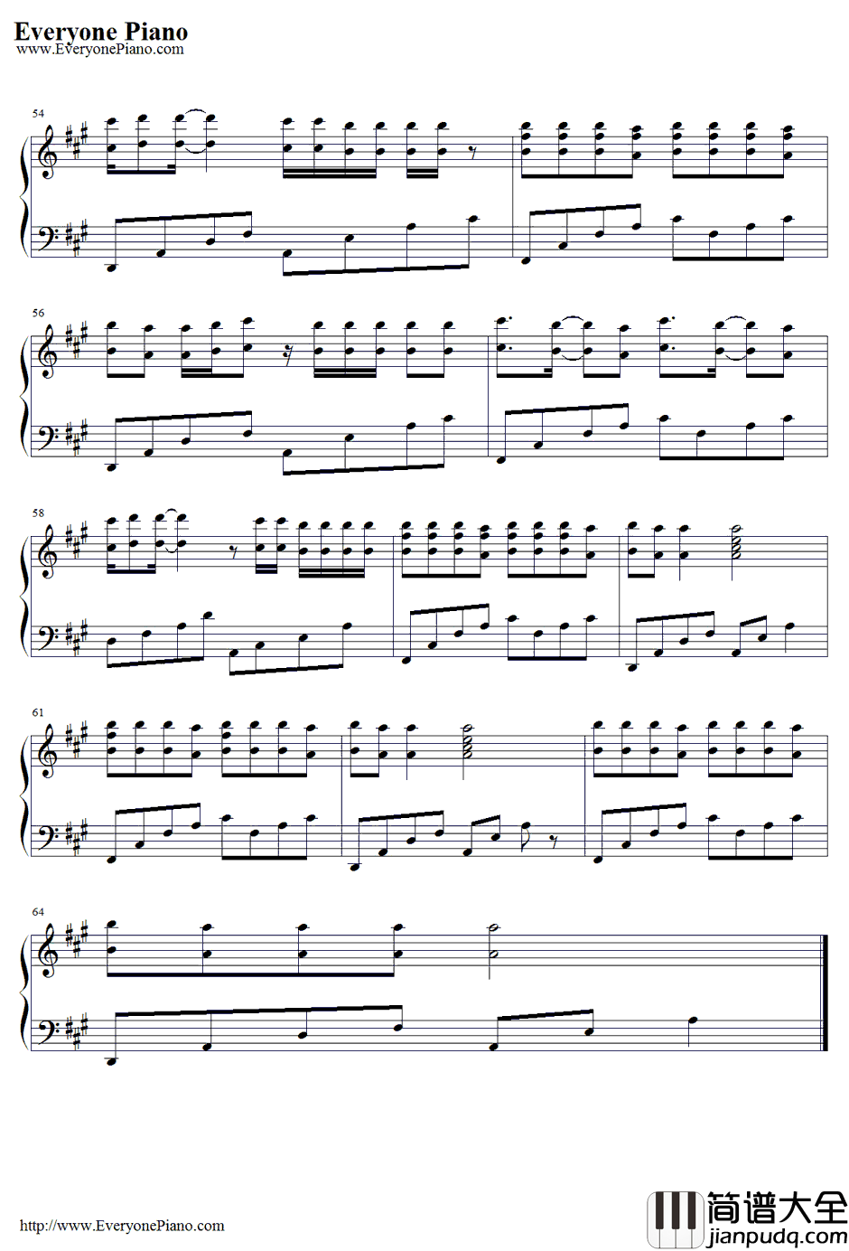 Airp_lanes钢琴谱_B.o.B.feat.HayleyWilliams