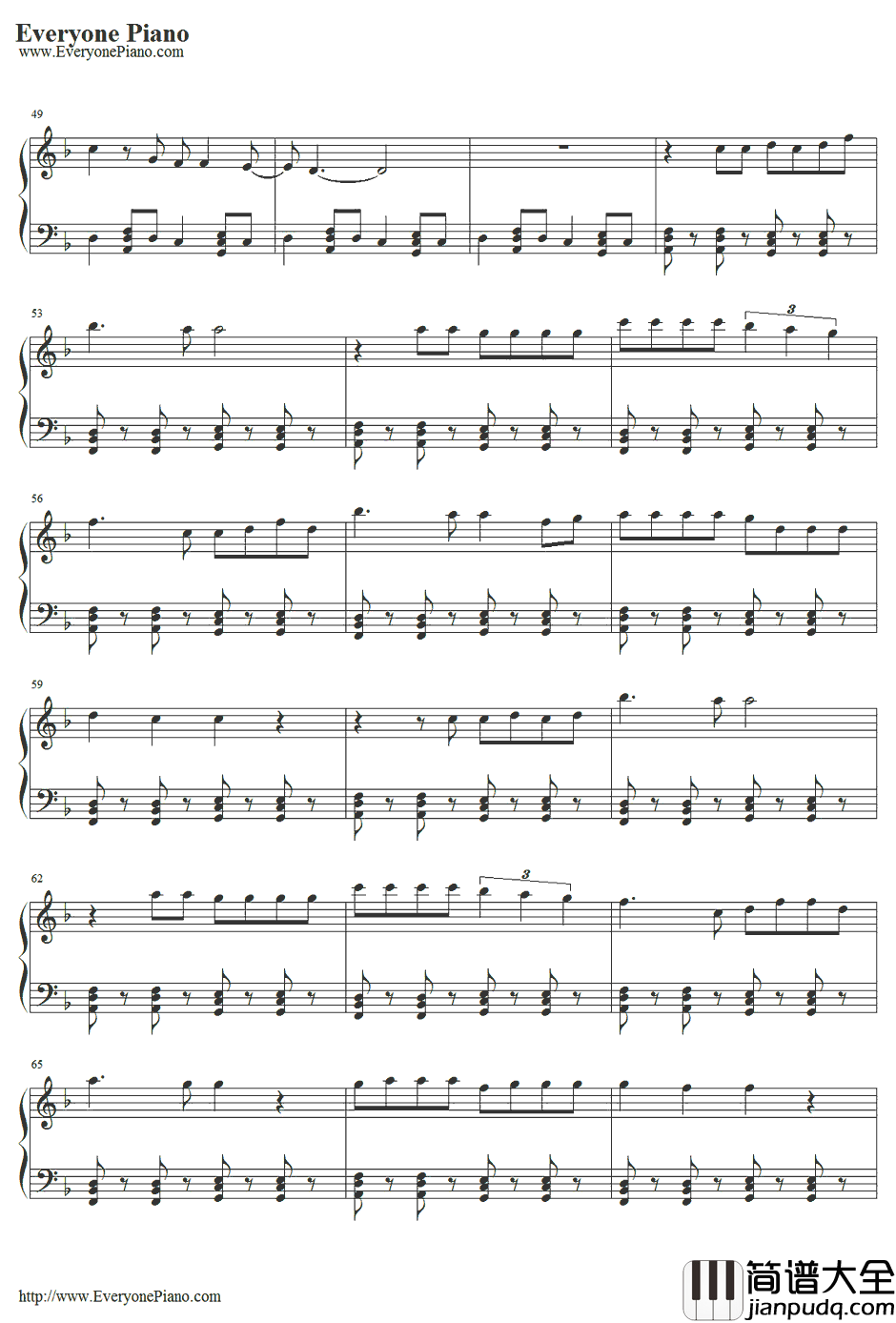 Some_body_That_I_Used_to_Know钢琴谱_Gotye&Kimbra