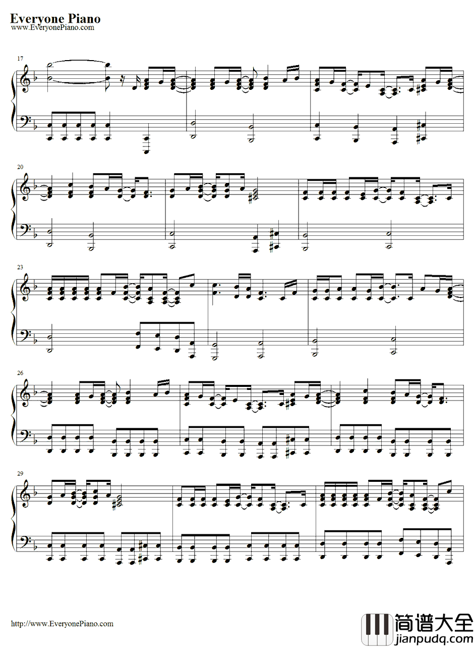 LETIT_OUT钢琴谱_福原美穂_钢之炼金术师FULLMETALALCHEMISTED