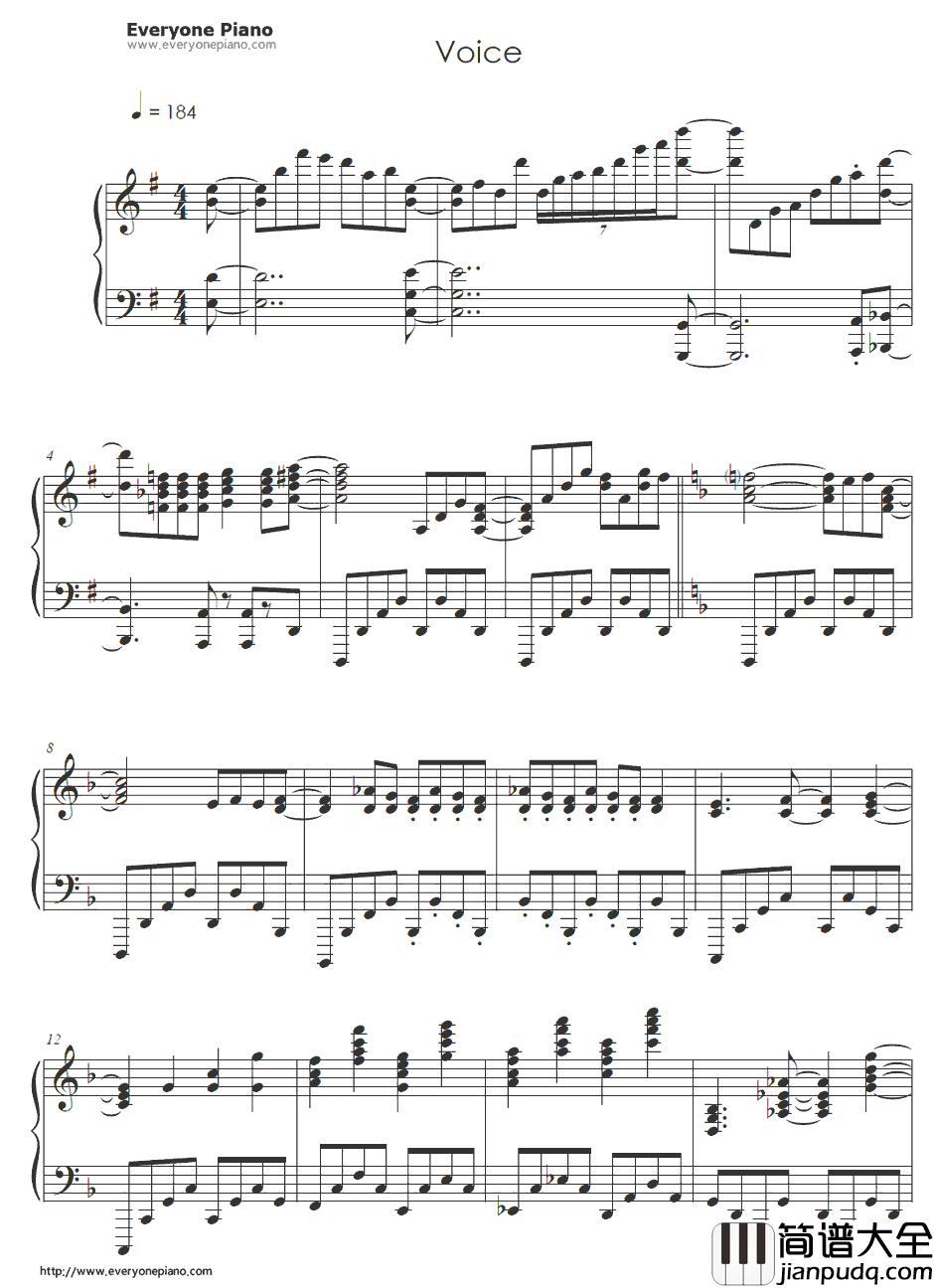 VOICE钢琴谱_ZAQ_中二病也要谈恋爱！恋OP