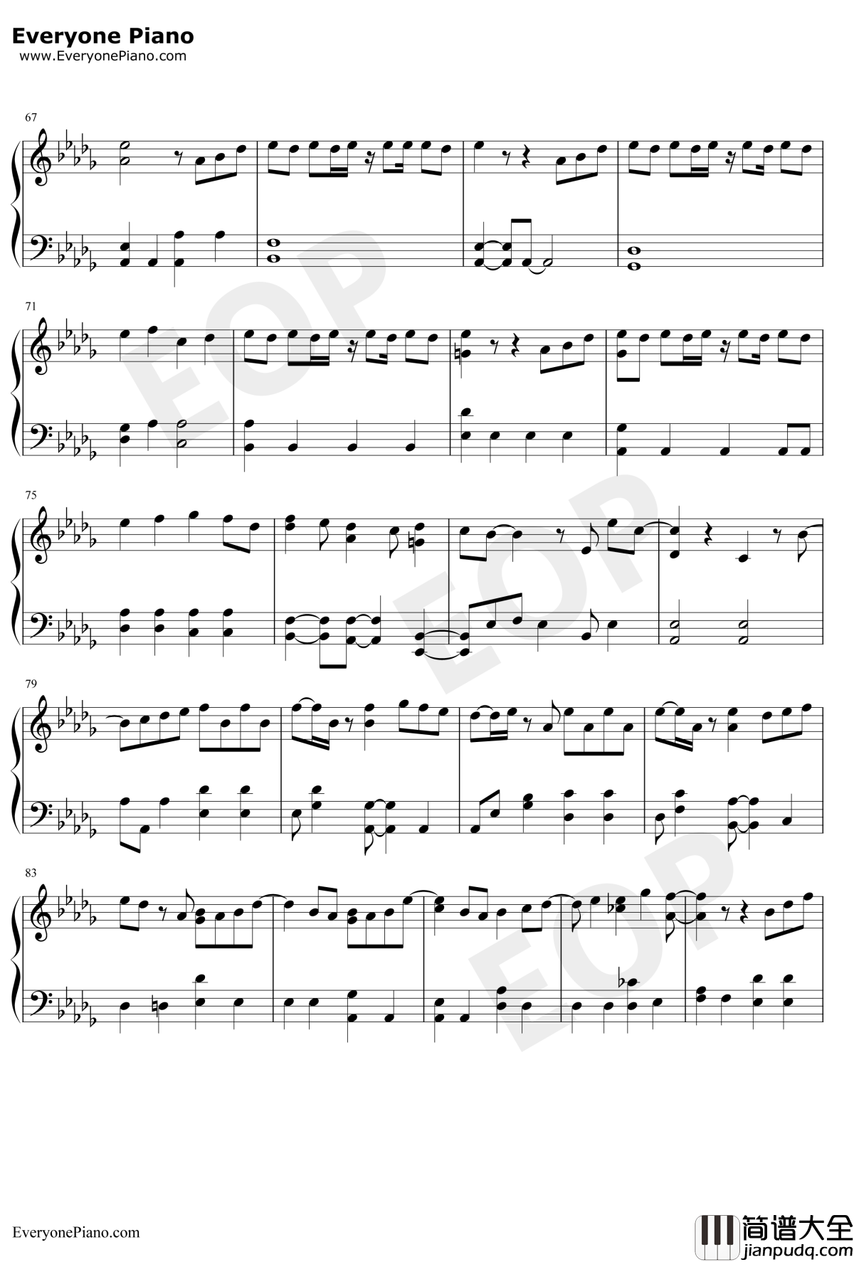 Bit_ters_weet钢琴谱_嵐_失恋巧克力职人主题曲