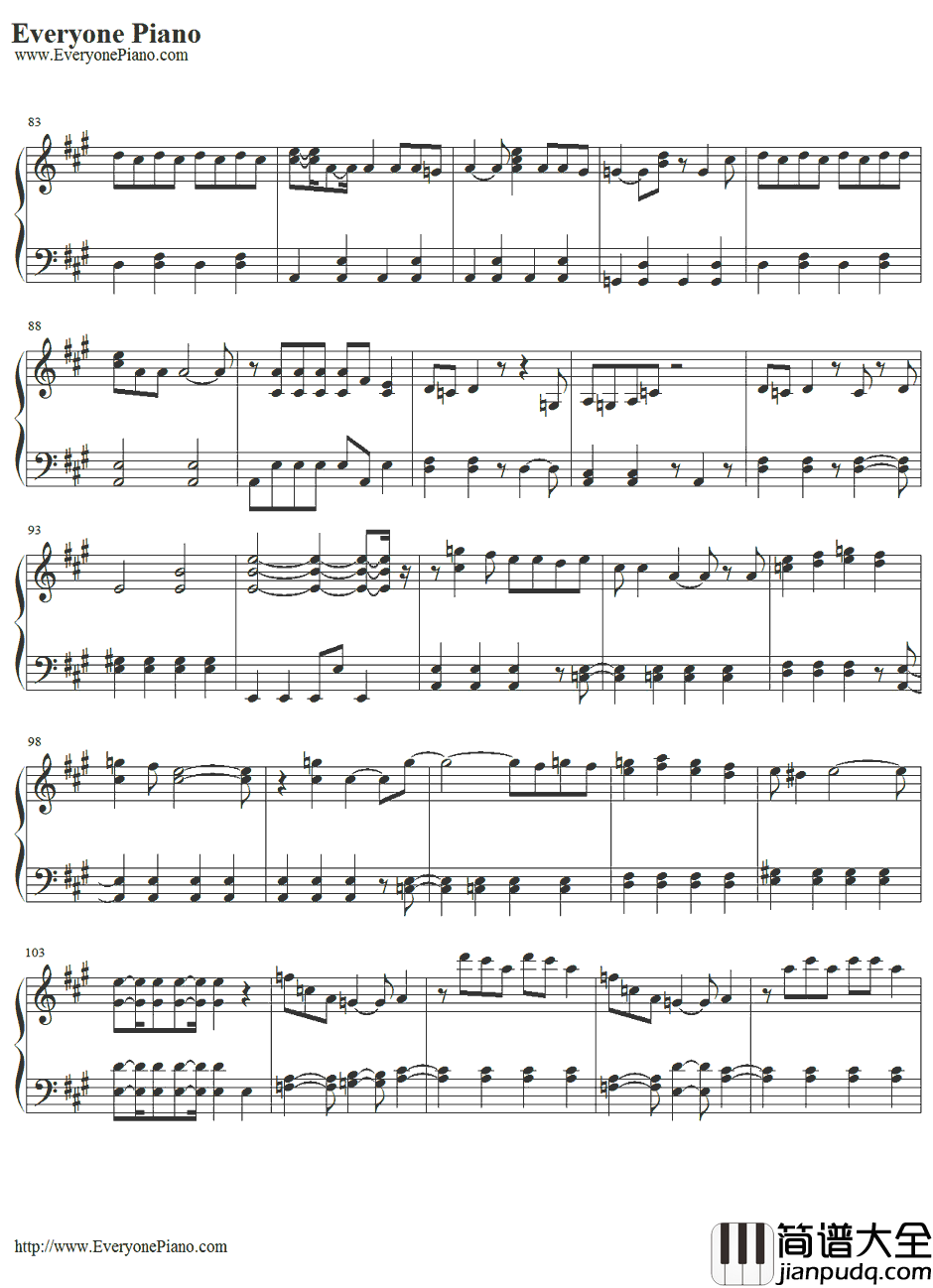 T.W.L钢琴谱_関ジャニ∞_蜡笔小新OP14