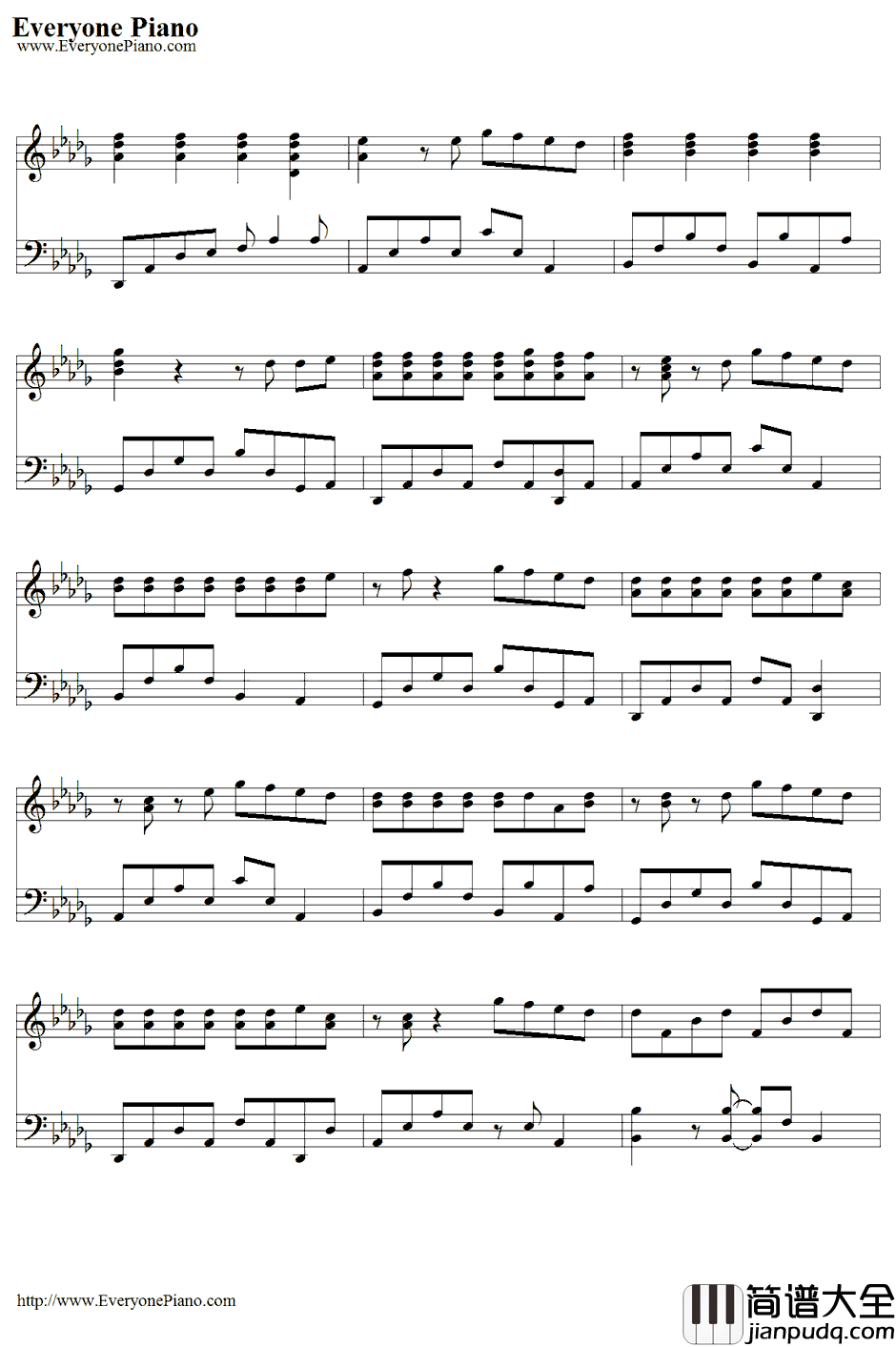 Eenie_Meenie钢琴谱_JustinBieber&SeanKingston