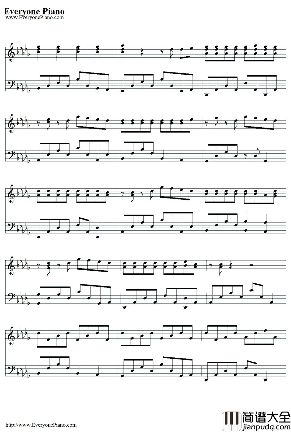 Eenie_Meenie钢琴谱_JustinBieber&SeanKingston