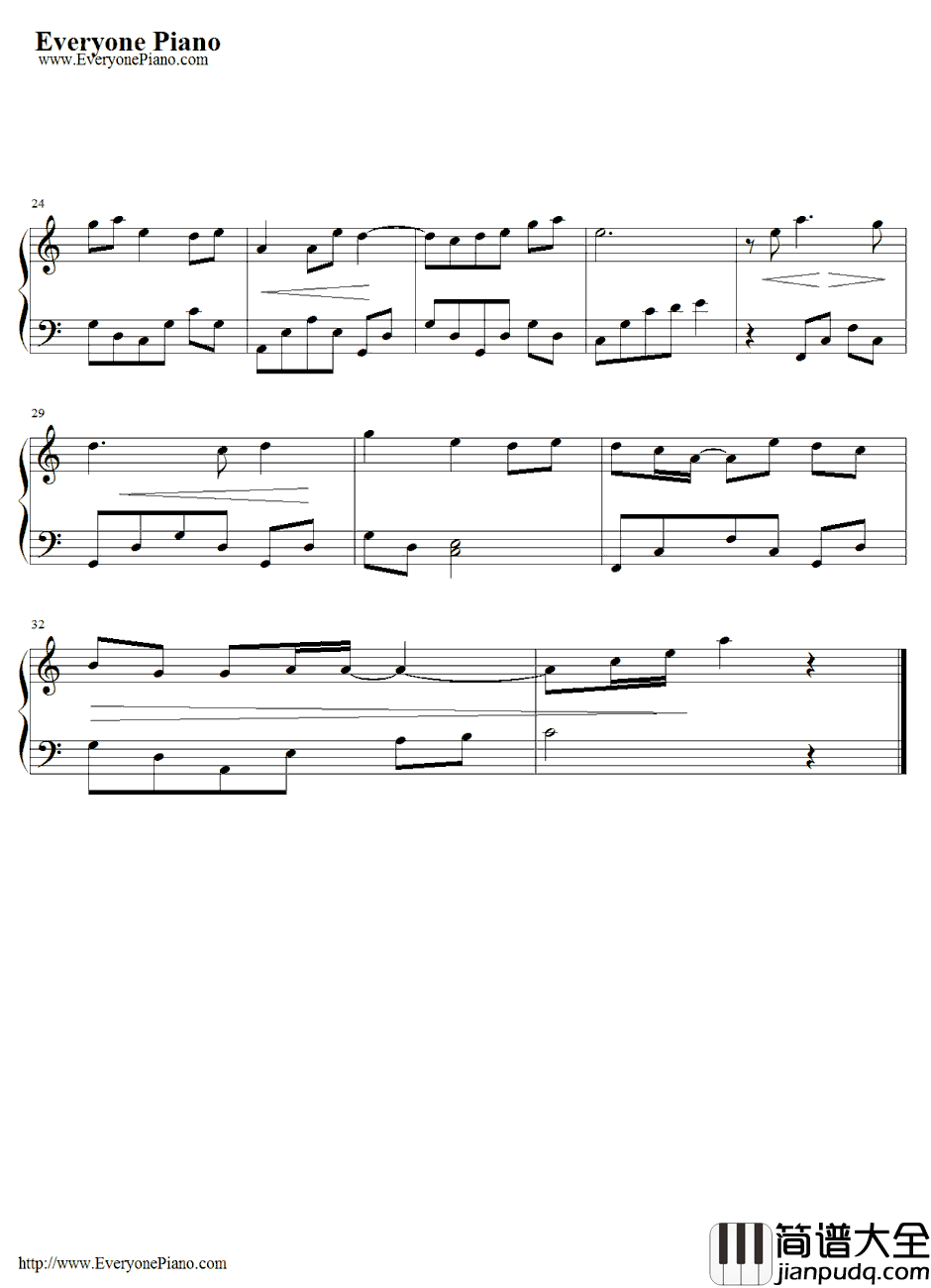 金玉良缘钢琴谱_李琦__金玉良缘_片尾曲