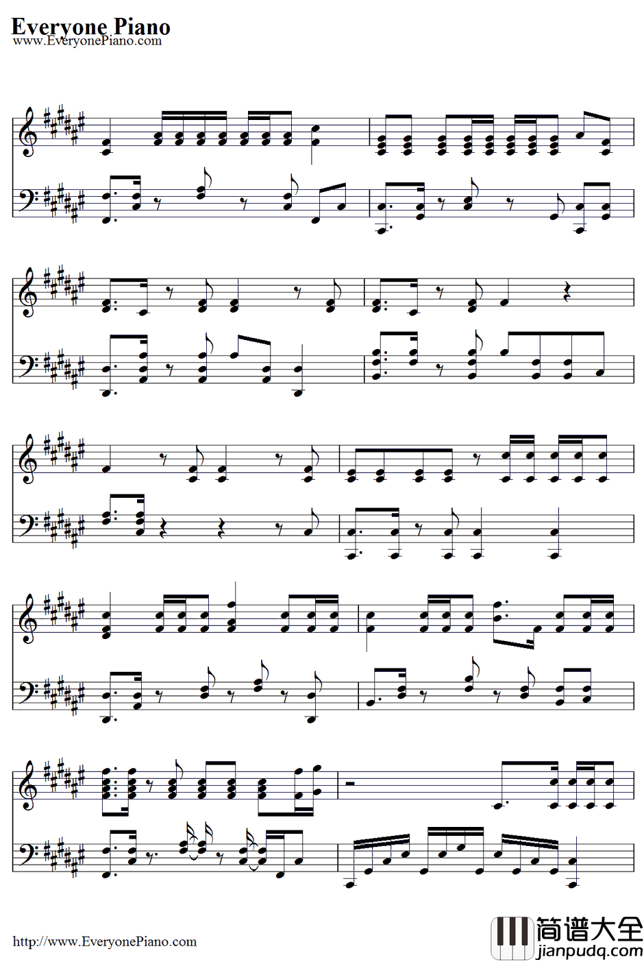 Justa_Dream钢琴谱_Nelly