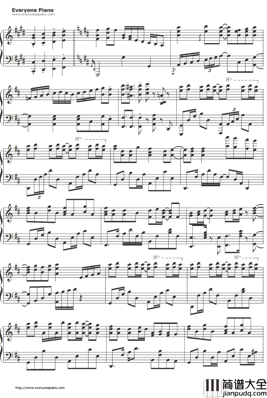 Happy_Girl钢琴谱_喜多村英梨_要听爸爸的话OP