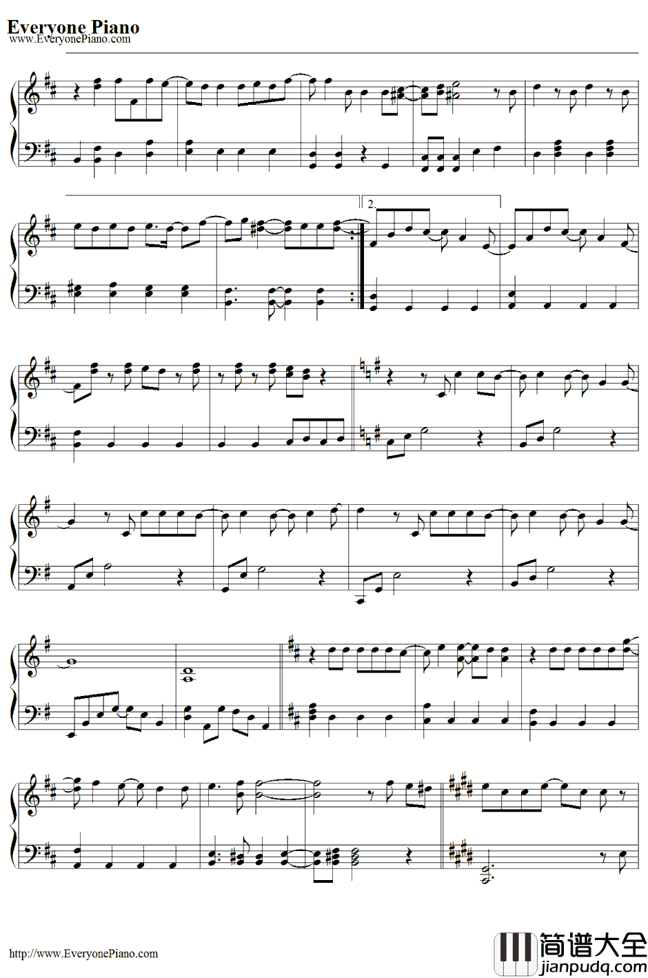 Brea_thless钢琴谱_嵐