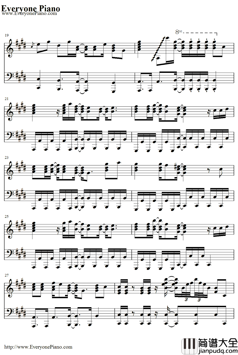 Shiny_Tale钢琴谱_MixSpeaker'sInc._男子高中生的日常OP