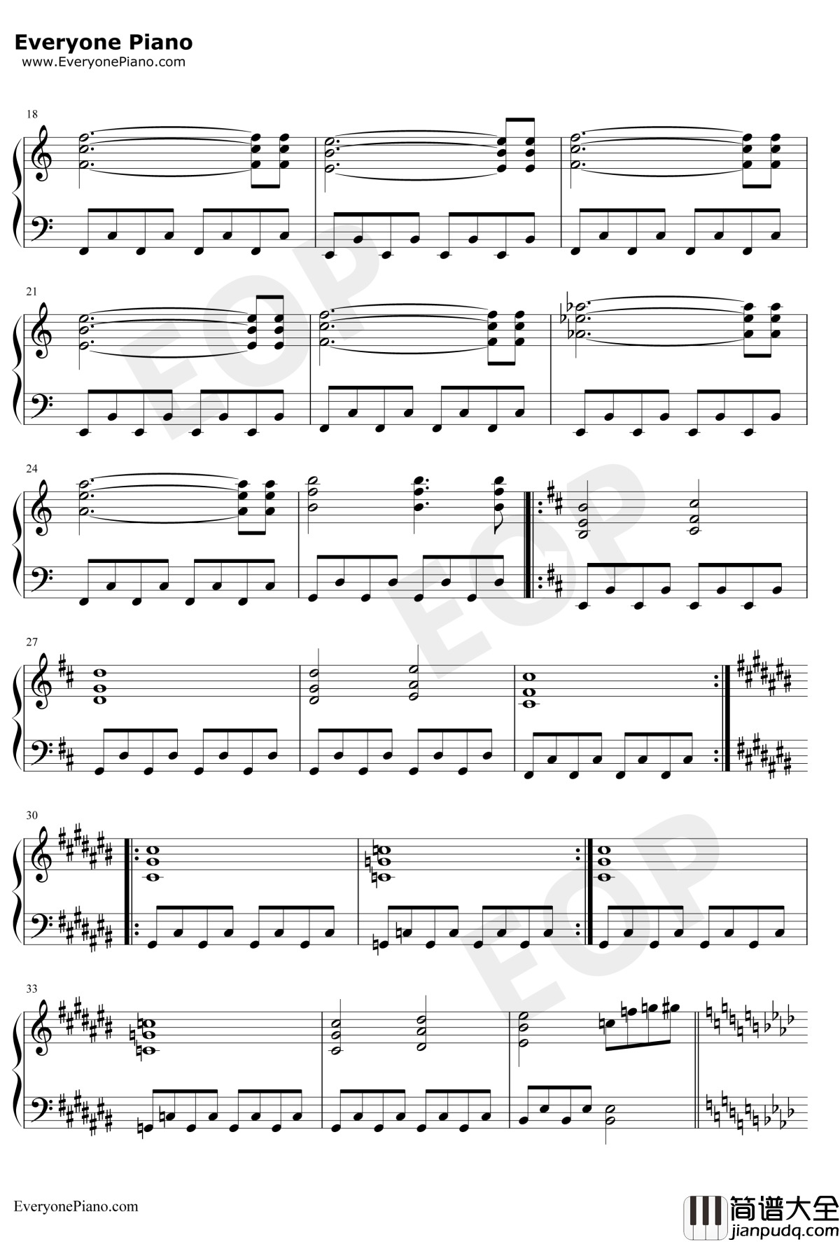 プレインエイジア钢琴谱_东方Project_东方永夜抄～ImperishableNight.主题曲