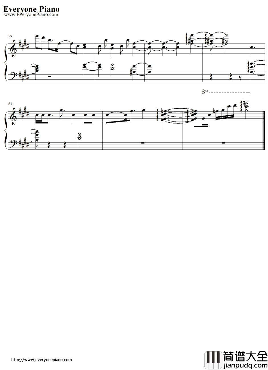 ティアオイエツォン钢琴谱_东方Project_东方妖妖梦