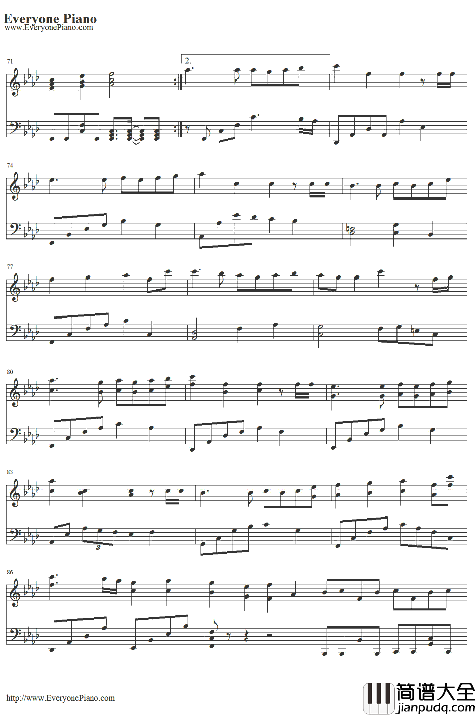 雨梦楼钢琴谱_初音未来&镜音铃