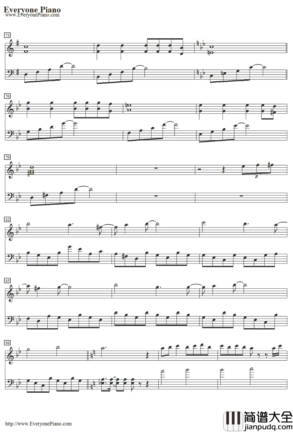 五番目のピエロ钢琴谱_镜音レン