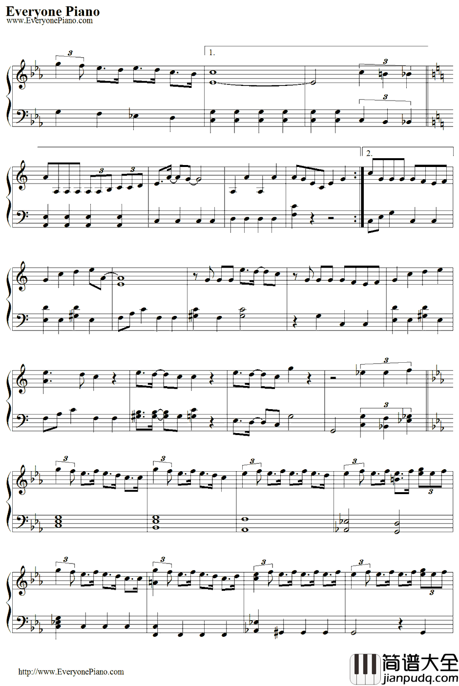 Endless_Game钢琴谱_岚_家族游戏主题曲