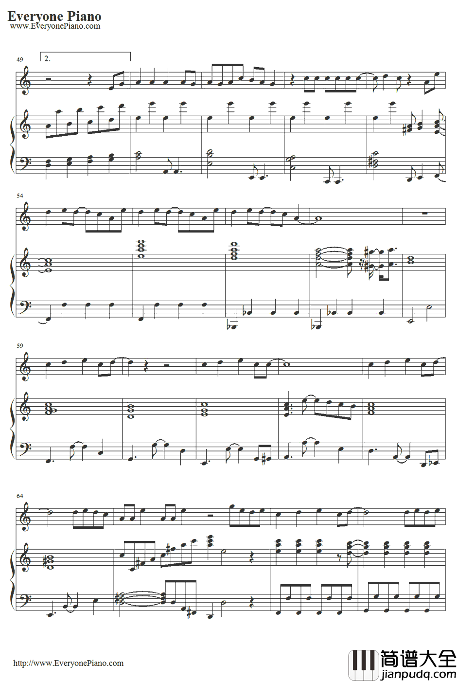 Trou_blemaker钢琴谱_岚_不平则鸣2主题曲