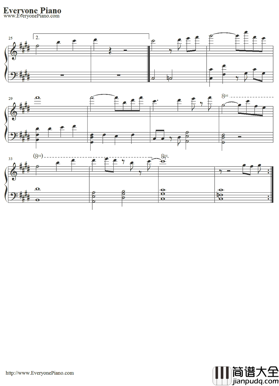 Way_of_Life钢琴谱_小寺可南子_零之轨迹主題歌