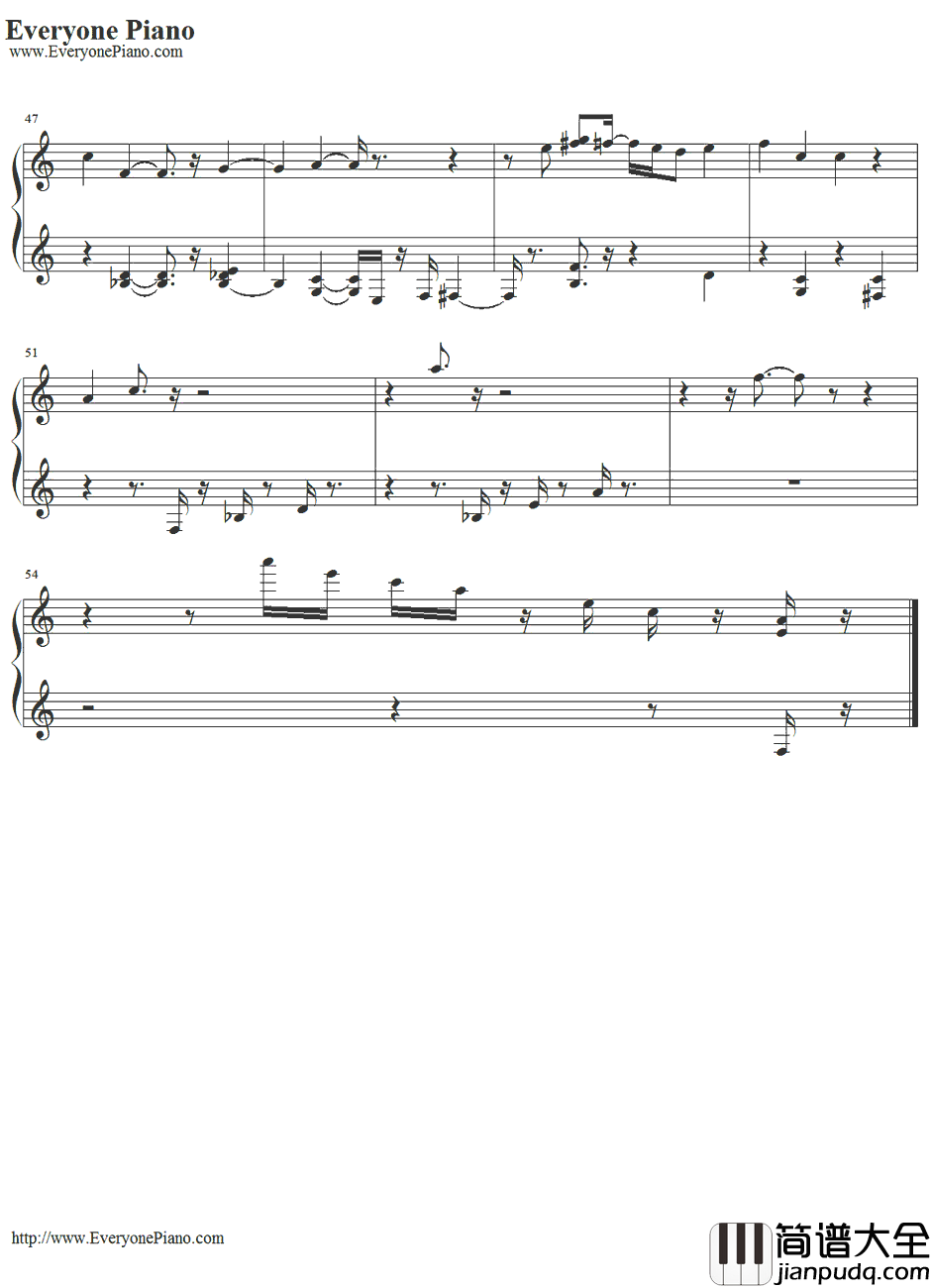 As_Time_Goes_By钢琴谱_HermanHupfeld_卡萨布兰卡主题曲