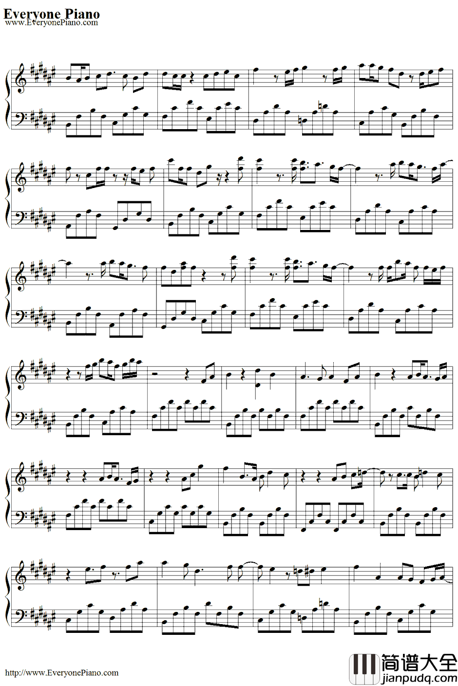 Hello_Goodbye&Hello钢琴谱_熊木杏里_追逐繁星的孩子主题曲