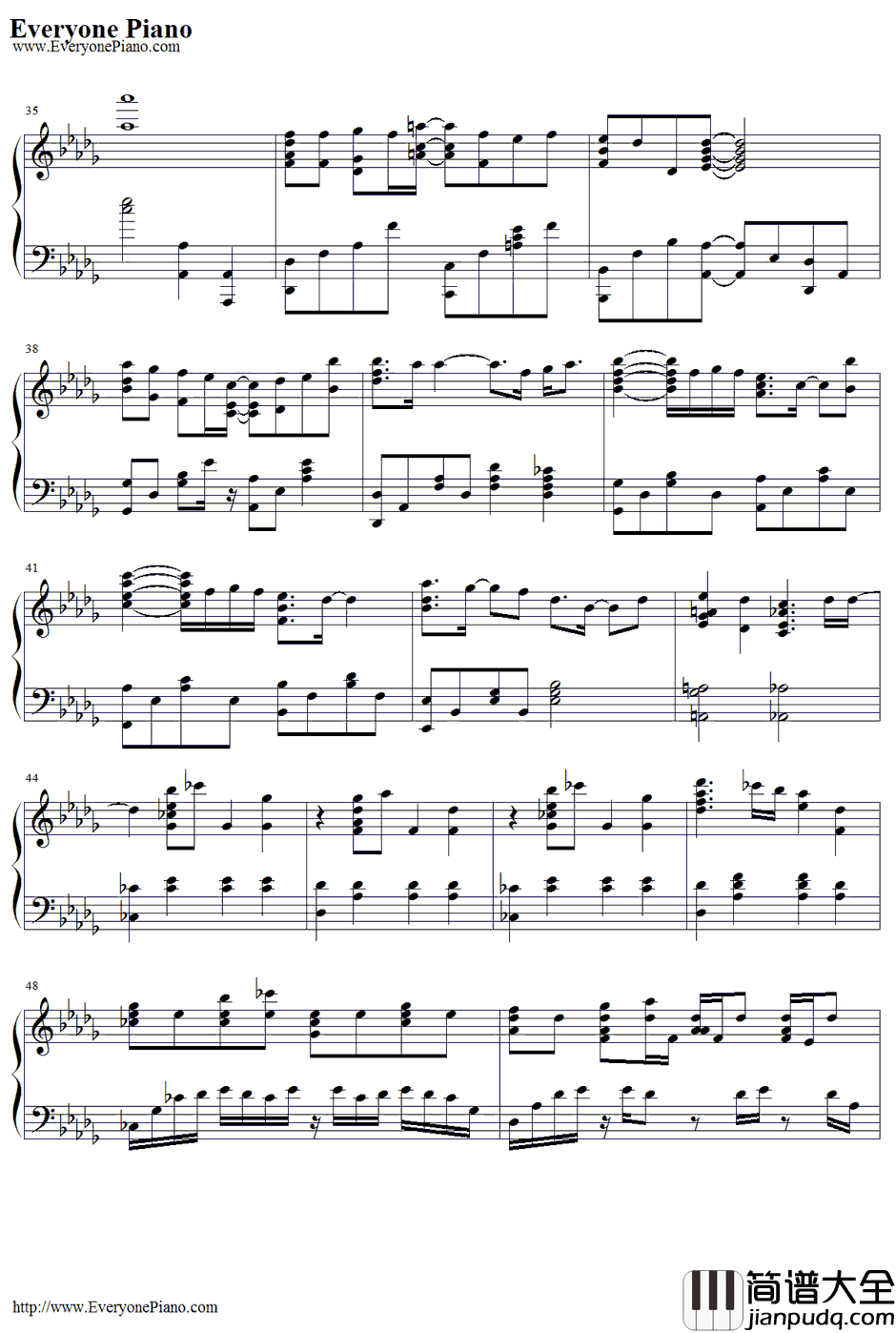 恋文钢琴谱_やなぎなぎ_Koibumi_RewriteED