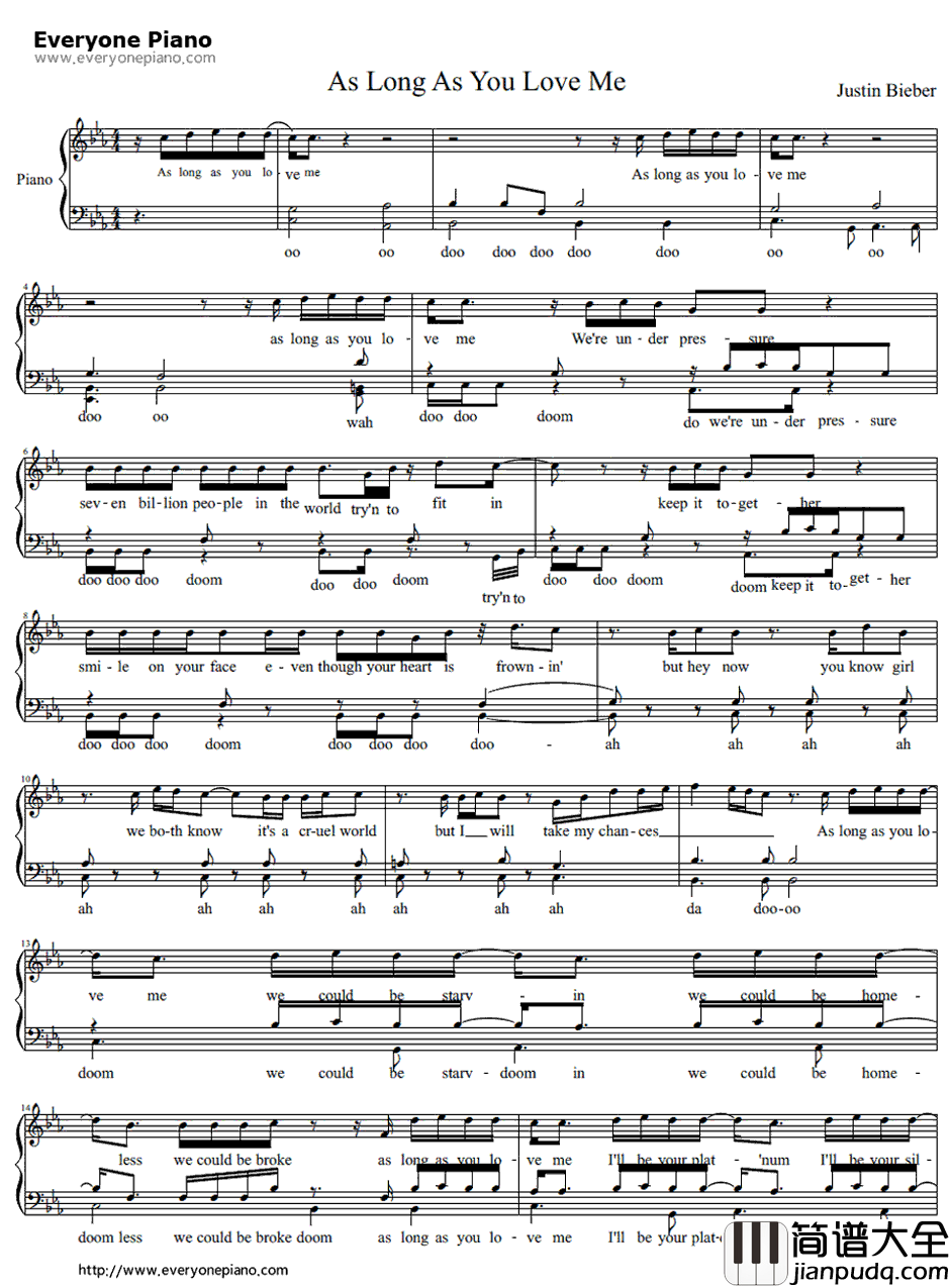 As_Long_as_You_Love_Me钢琴谱_JustinBieber