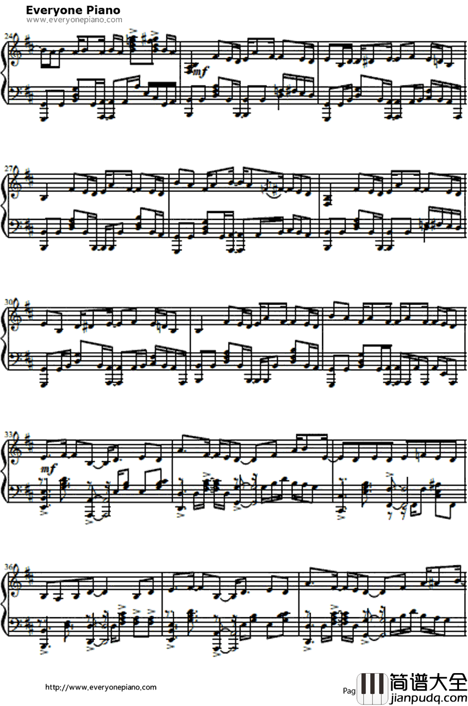 夜咄ディセイブ钢琴谱_自然の敵P