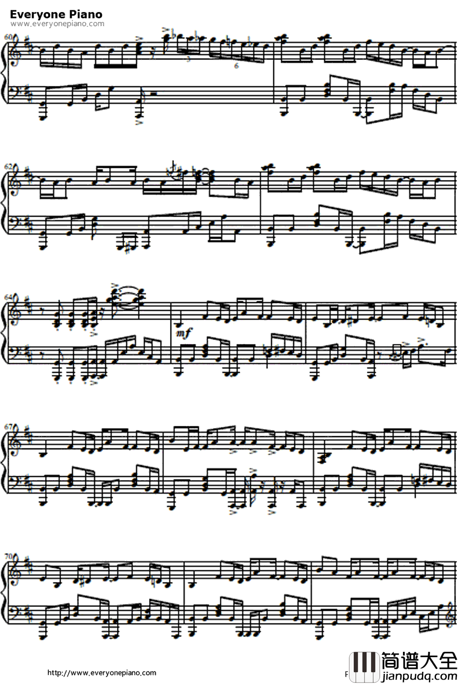 夜咄ディセイブ钢琴谱_自然の敵P