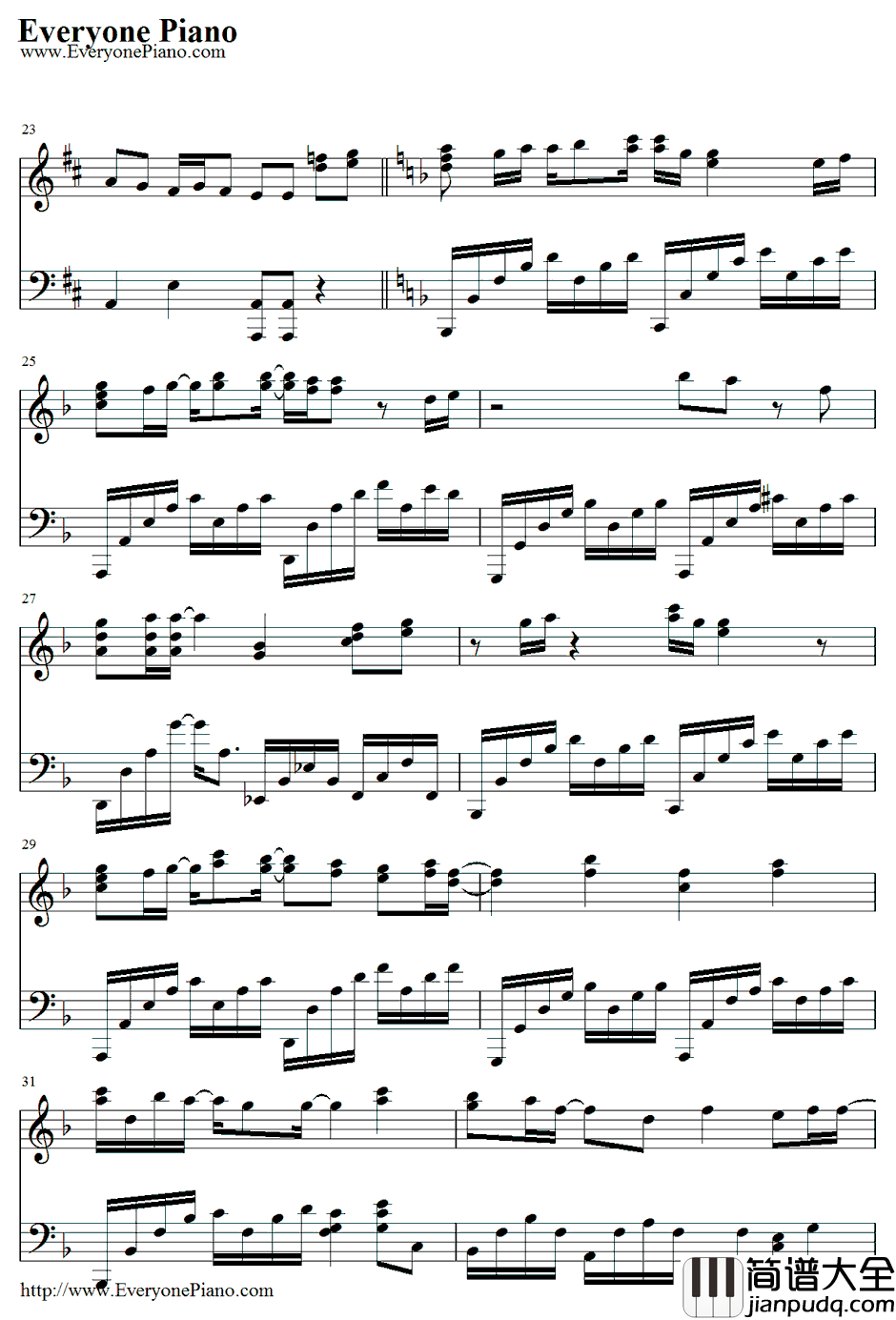 まどろみの約束钢琴谱_千反田爱瑠（佐藤聪美）伊原摩耶花（茅野爱衣）_冰菓ED